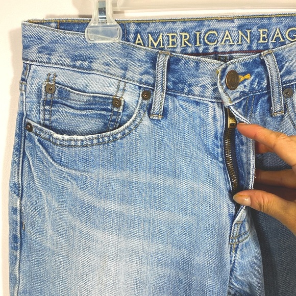 American Eagle Outfitters Men's Light Blue Wash Low Rise Bootcut Jeans 29/30 - Picture 7 of 10